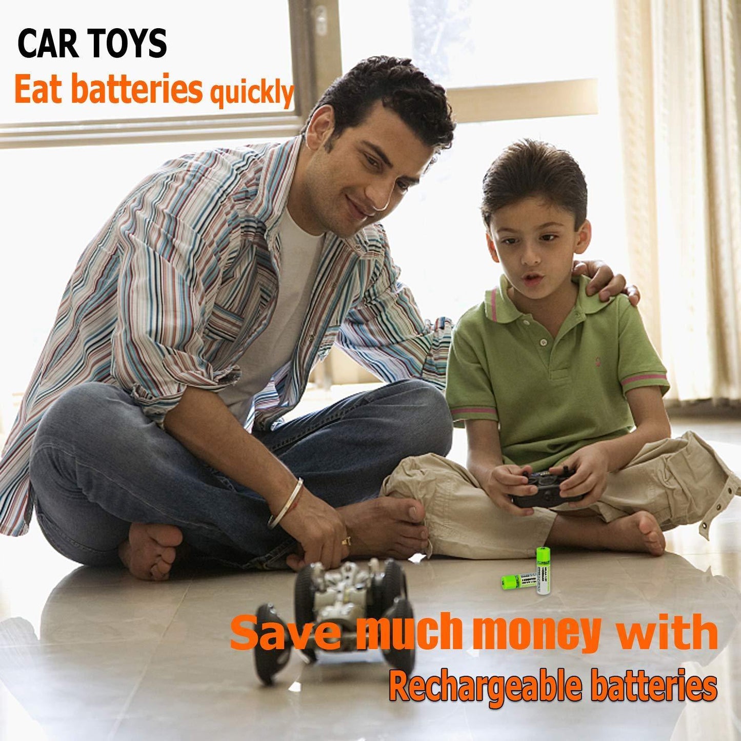 EASYPOWER USB RECHARGEABLE AA BATTERIES(1 pack included 2 pcs)Buy 2 Get 1 Free!(Add 3 to Cart to Get the 3rd for Free)