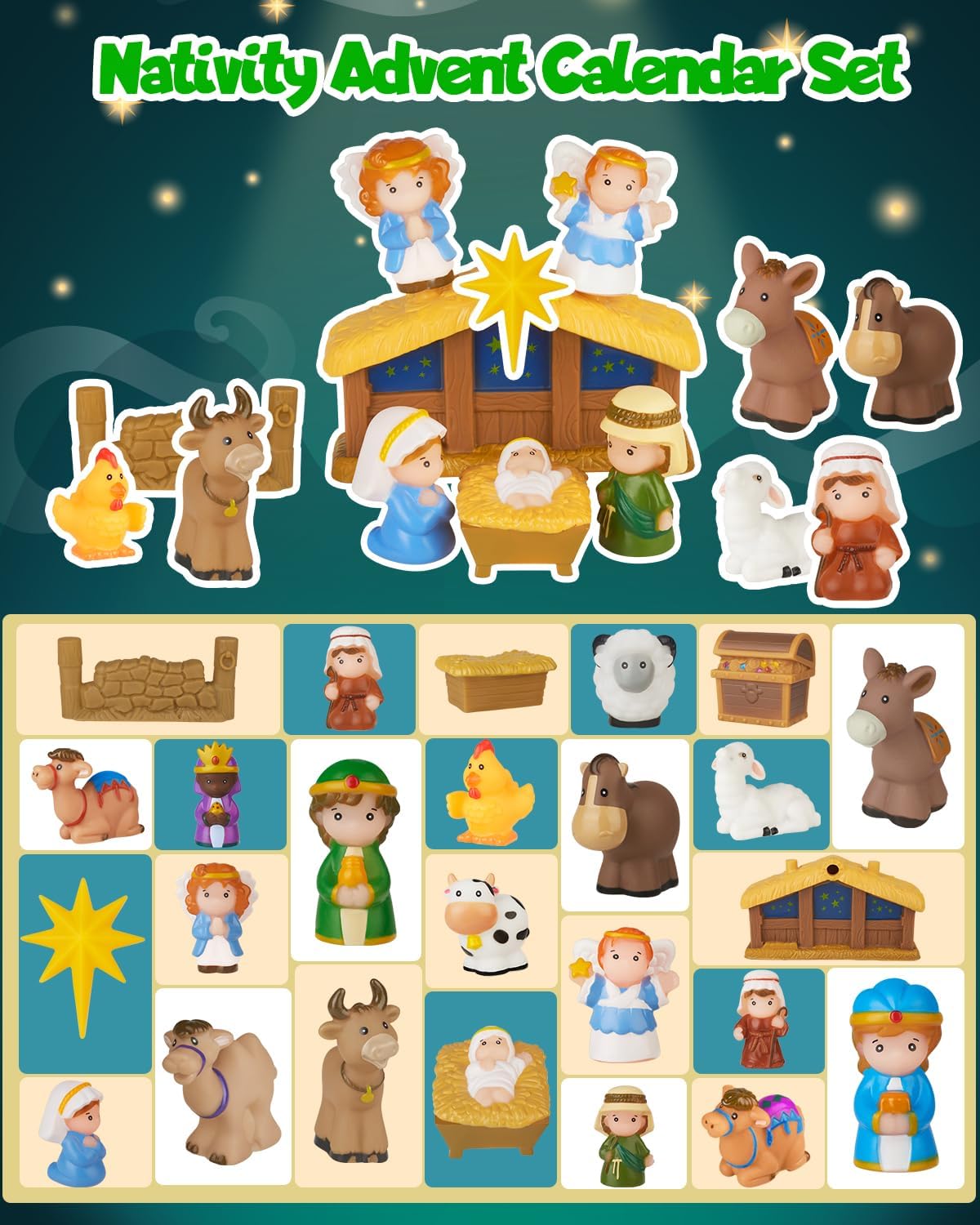 🏆2025 Nativity Advent Calendar (25pcs) 💯NONTOXIC & ODORLESS