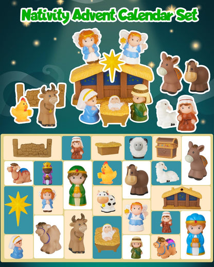🏆2025 Nativity Advent Calendar (25pcs) 💯NONTOXIC & ODORLESS