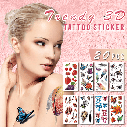 Trendy 3D Tattoo Stickers (20PCS)