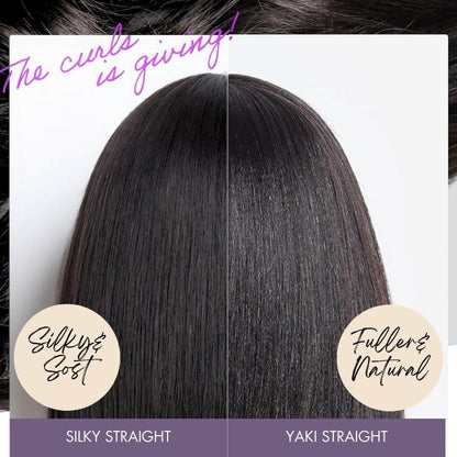 Put On and Go Realistic Glueless Yaki Straight Bob with Bangs Minimalist Lace Wig 100% Human Hair