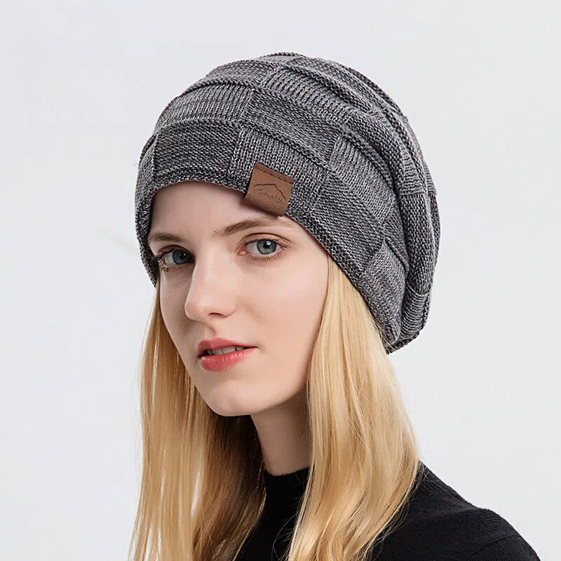 Luxe-Knit Beanie - Soft Mixed-Color Unisex Winter Essential
