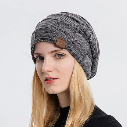 Luxe-Knit Beanie - Soft Mixed-Color Unisex Winter Essential