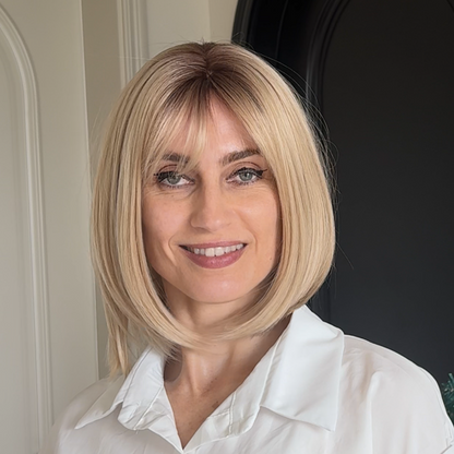 Theodora - Wigyy Ash Blonde Straight Layered Wigs