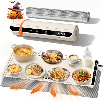 🔥Electric Food Warming Mat – Fast Heating, Portable, with Timer – Perfect for Home & Parties