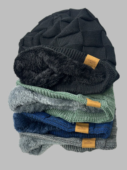 Luxe-Knit Beanie - Soft Mixed-Color Unisex Winter Essential