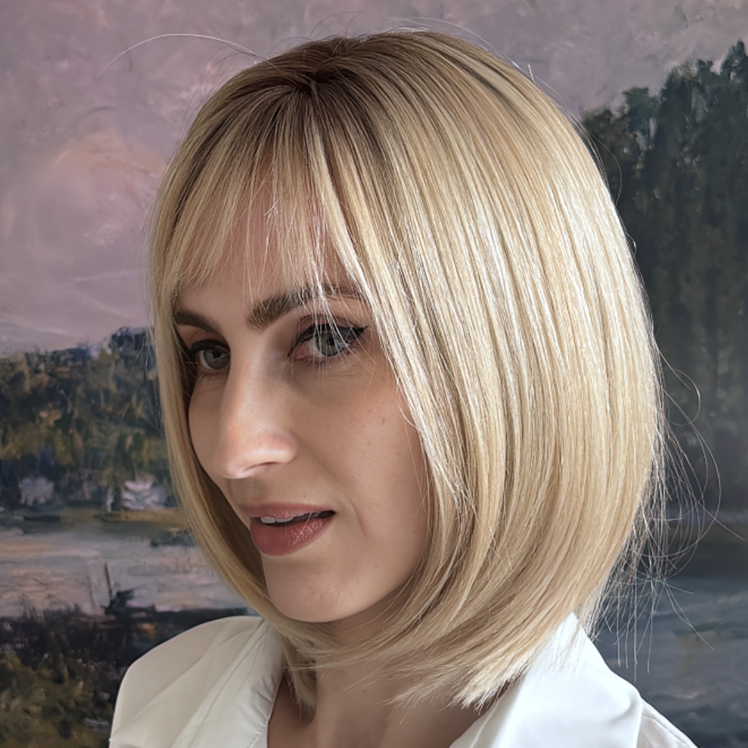 Theodora - Wigyy Ash Blonde Straight Layered Wigs