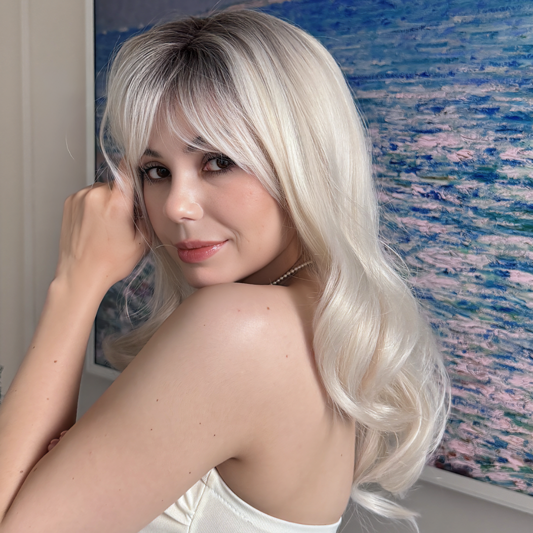 Imogen - Wigyy Blonde Curl Daily Use Wig with Bang