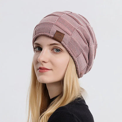 Luxe-Knit Beanie - Soft Mixed-Color Unisex Winter Essential
