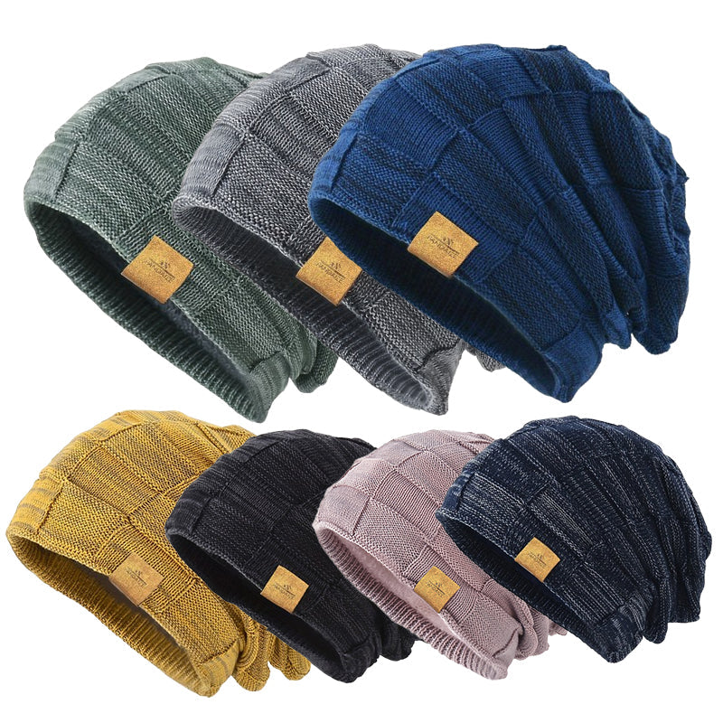 Luxe-Knit Beanie - Soft Mixed-Color Unisex Winter Essential