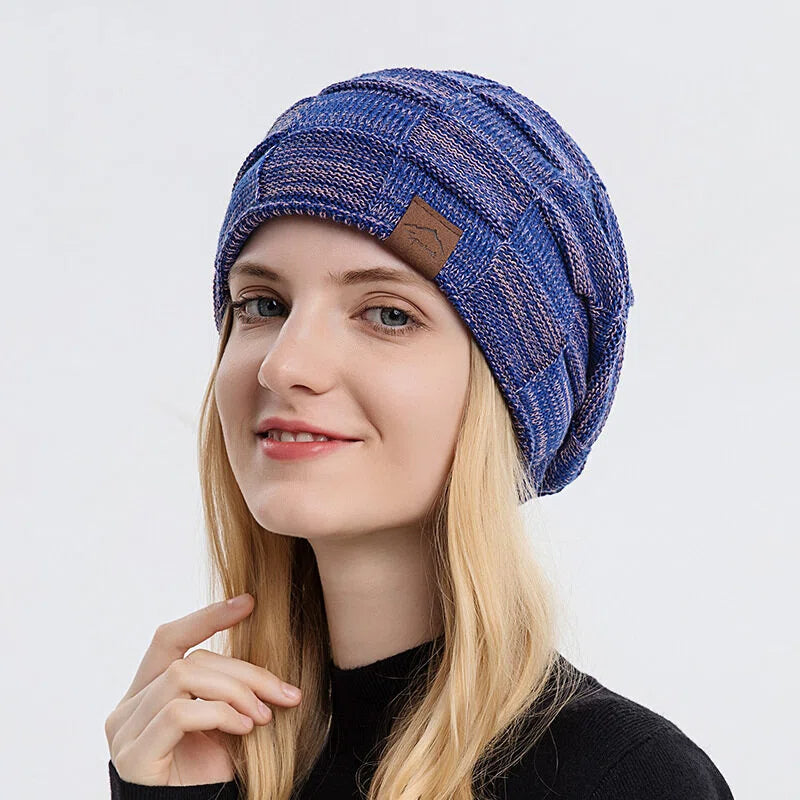 Luxe-Knit Beanie - Soft Mixed-Color Unisex Winter Essential