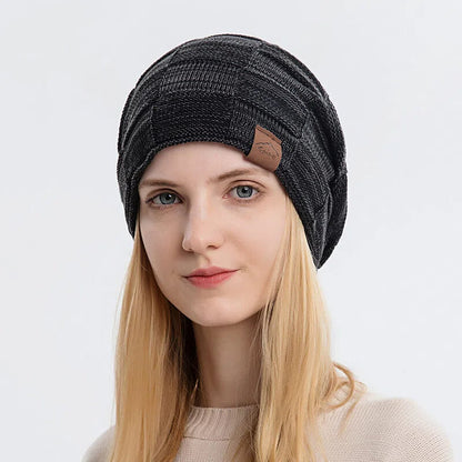 Luxe-Knit Beanie - Soft Mixed-Color Unisex Winter Essential