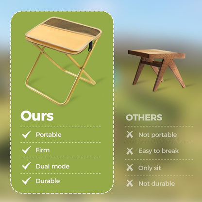 【🔥Big Sale🔥】Ultra-Light Folding Stool 🏕️ Portable for Outdoor Fun