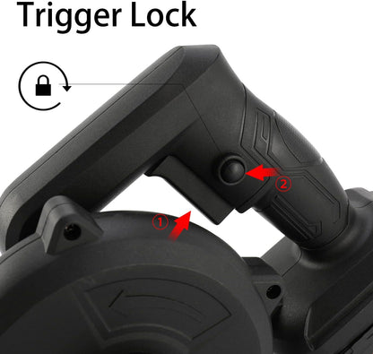 【🔥Big Sale🔥】Mini Hair Dryer Black, 2 in 1 Cordless Small Hair Dryer with 21v Lithium Battery, for Airing, Blowing Leaves, Removing Dust and Small Debris, Cars, Computer Hosts, Hard-to-Clean Corners