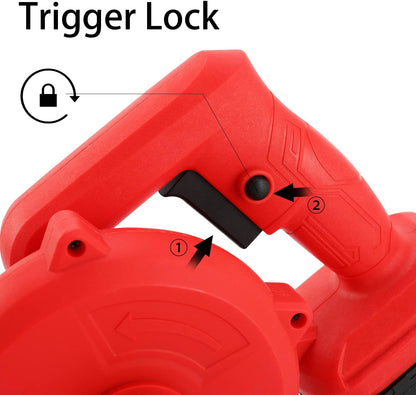 【🔥Big Sale🔥】Mini Hair Dryer Black, 2 in 1 Cordless Small Hair Dryer with 21v Lithium Battery, for Airing, Blowing Leaves, Removing Dust and Small Debris, Cars, Computer Hosts, Hard-to-Clean Corners