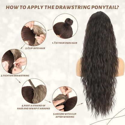 ✨Mega Curly Ponytail – Get Instant Glam and Gorgeous Volume! 🔥