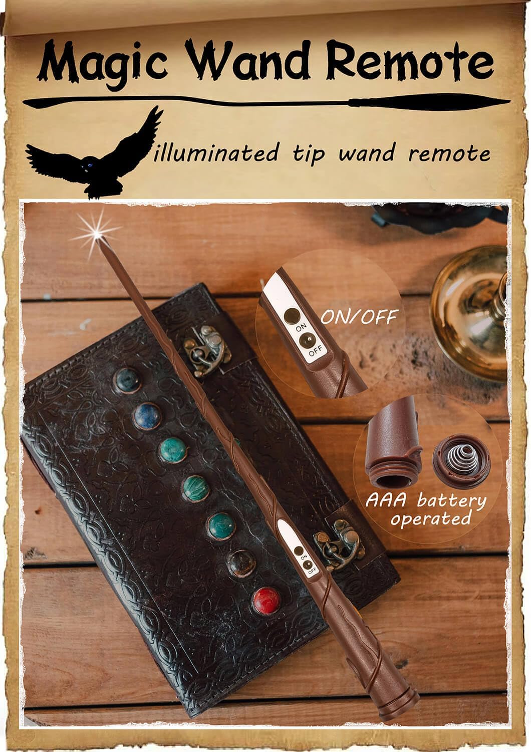 ✨ Floating Flameless Candles with Magic Wand – 20PCS Warm LED Lights for Halloween, Wedding & Party Decor