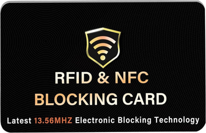 SynTech RFID Blocking Card – Protects Your Entire Wallet from Scanners & Digital Theft (Black)