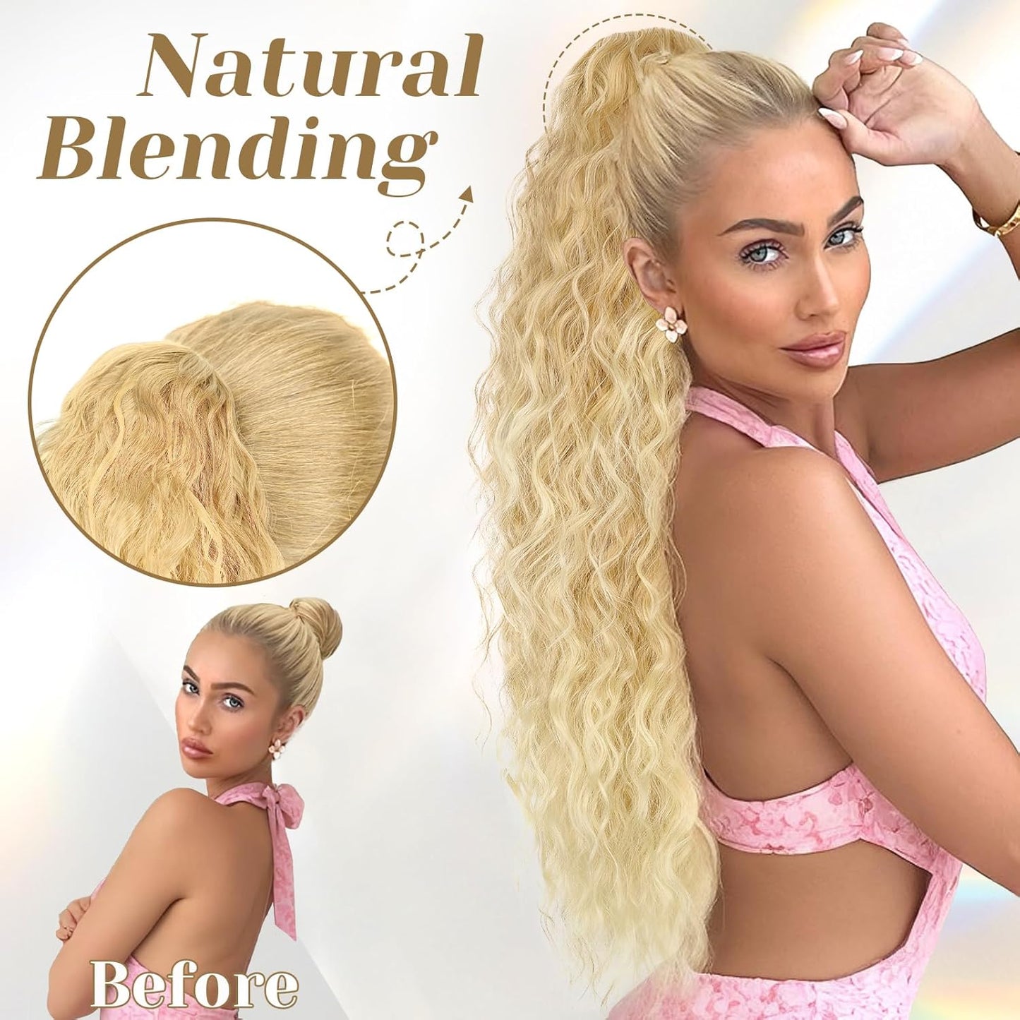 ✨Mega Curly Ponytail – Get Instant Glam and Gorgeous Volume! 🔥