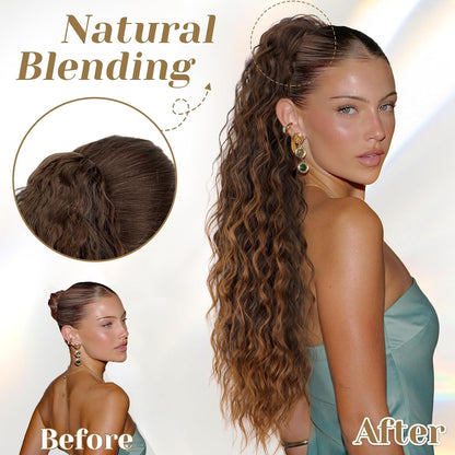✨Mega Curly Ponytail – Get Instant Glam and Gorgeous Volume! 🔥