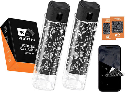2-Pack Touchscreen & Gadget Cleaner Kit 💧✨ – Spray & Wipe for All Electronics 📱💻🖥️ & Car Screens 🚗