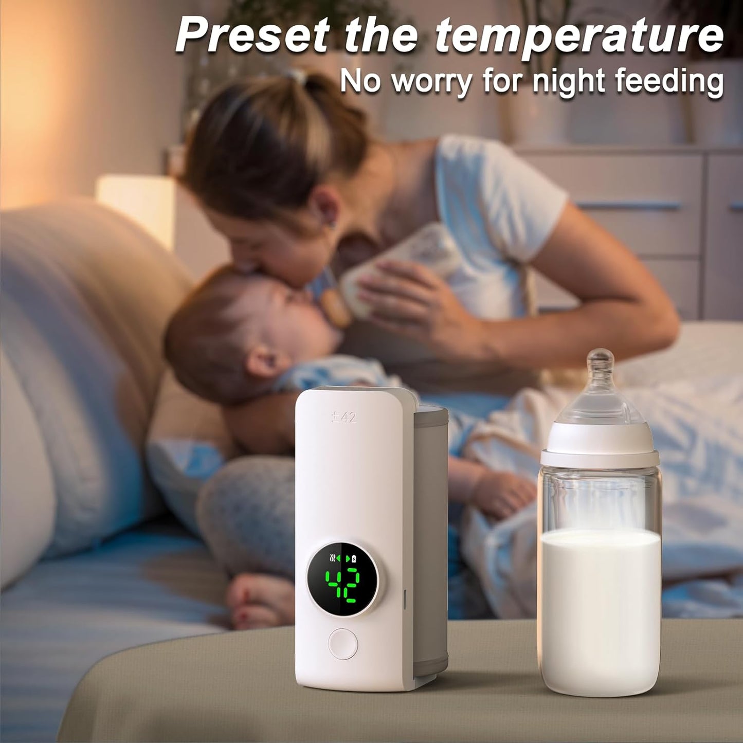 Portable Wireless Bottle Warmer – USB Rechargeable & Fast Heat 🔥🍼