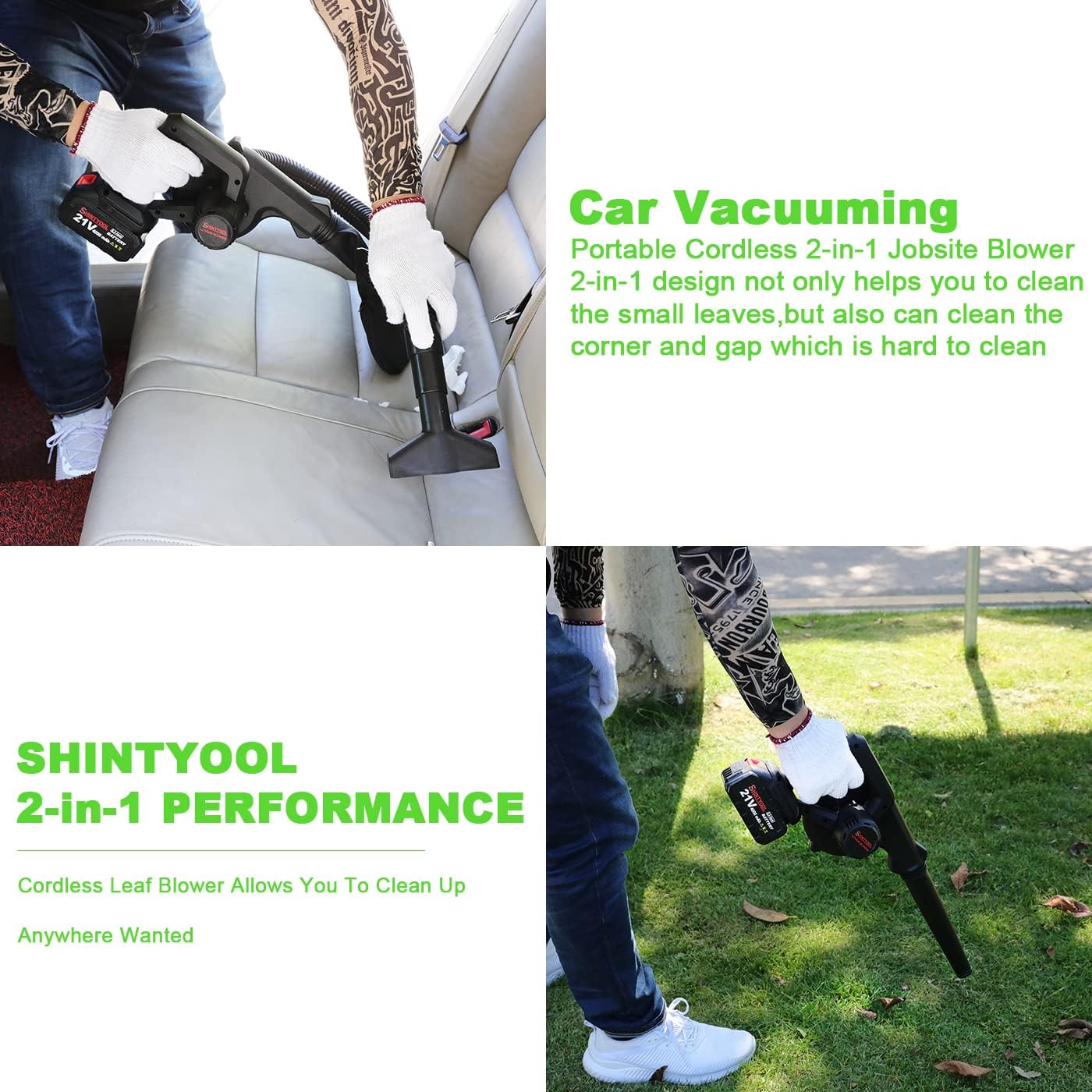 【🔥Big Sale🔥】Mini Hair Dryer Black, 2 in 1 Cordless Small Hair Dryer with 21v Lithium Battery, for Airing, Blowing Leaves, Removing Dust and Small Debris, Cars, Computer Hosts, Hard-to-Clean Corners