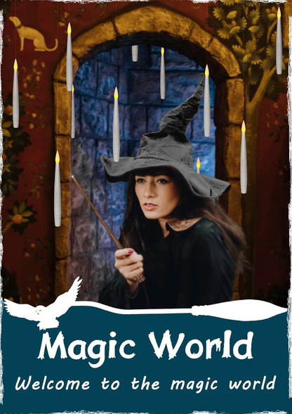 ✨ Floating Flameless Candles with Magic Wand – 20PCS Warm LED Lights for Halloween, Wedding & Party Decor