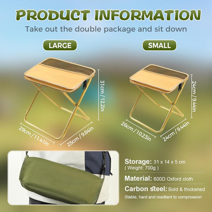 【🔥Big Sale🔥】Ultra-Light Folding Stool 🏕️ Portable for Outdoor Fun