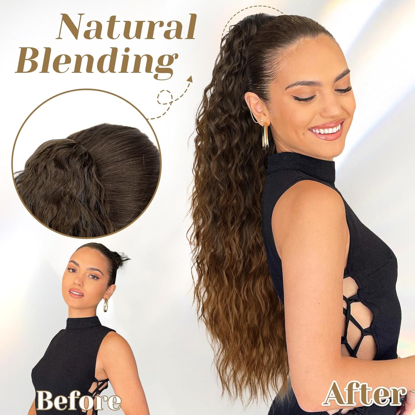 ✨Mega Curly Ponytail – Get Instant Glam and Gorgeous Volume! 🔥