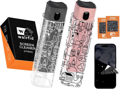 2-Pack Touchscreen & Gadget Cleaner Kit 💧✨ – Spray & Wipe for All Electronics 📱💻🖥️ & Car Screens 🚗