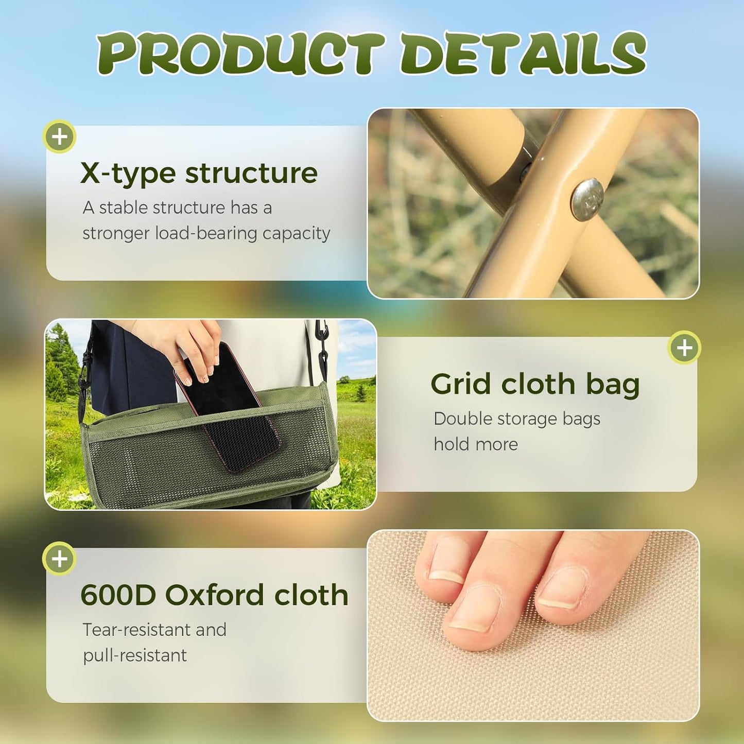 【🔥Big Sale🔥】Ultra-Light Folding Stool 🏕️ Portable for Outdoor Fun