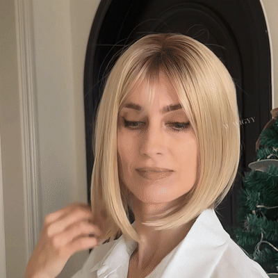 Theodora - Wigyy Ash Blonde Straight Layered Wigs