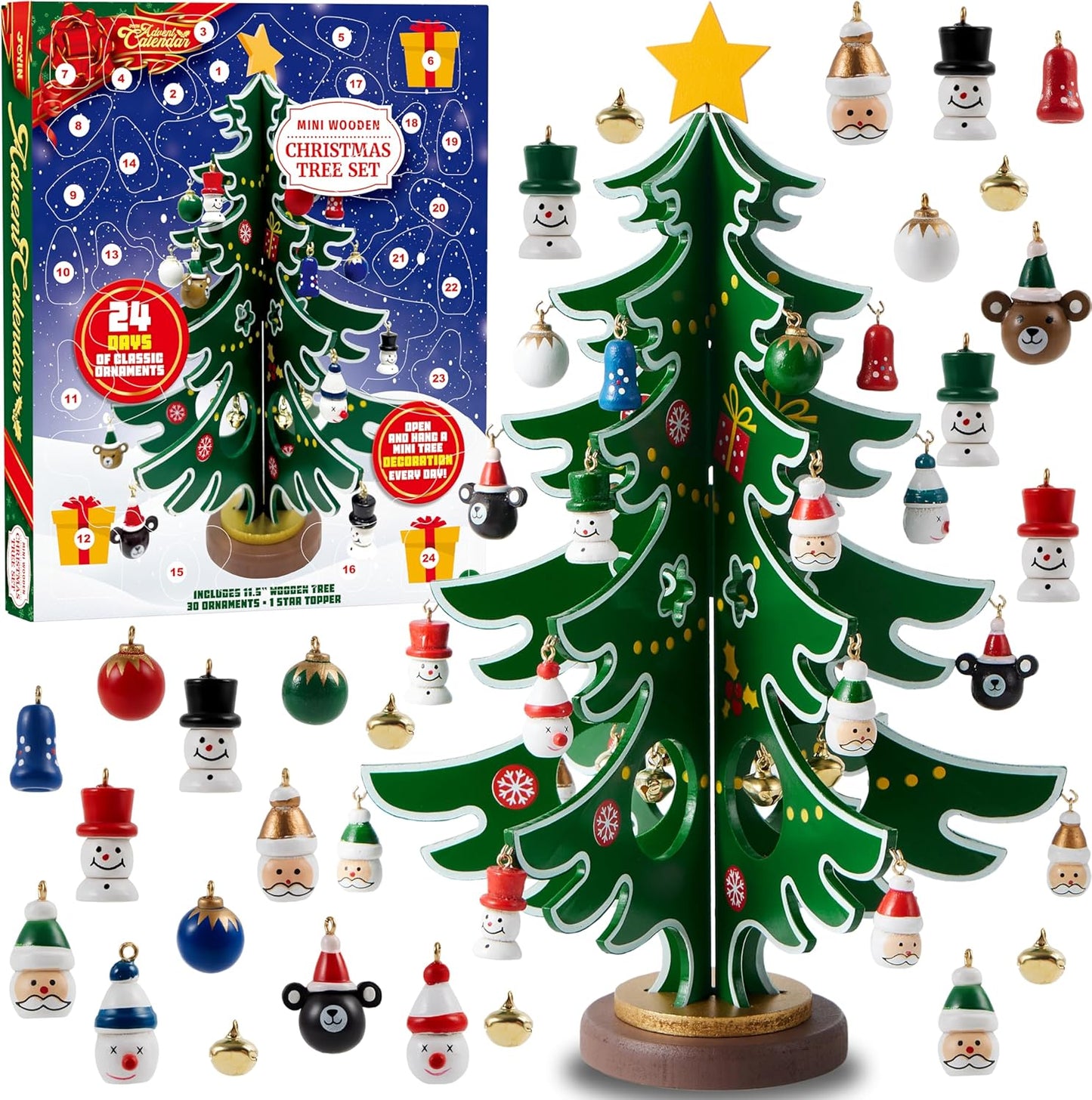 🔥Last Day 49% OFF - 🎅🎄24 Days Countdown Calendar with Christmas Tree