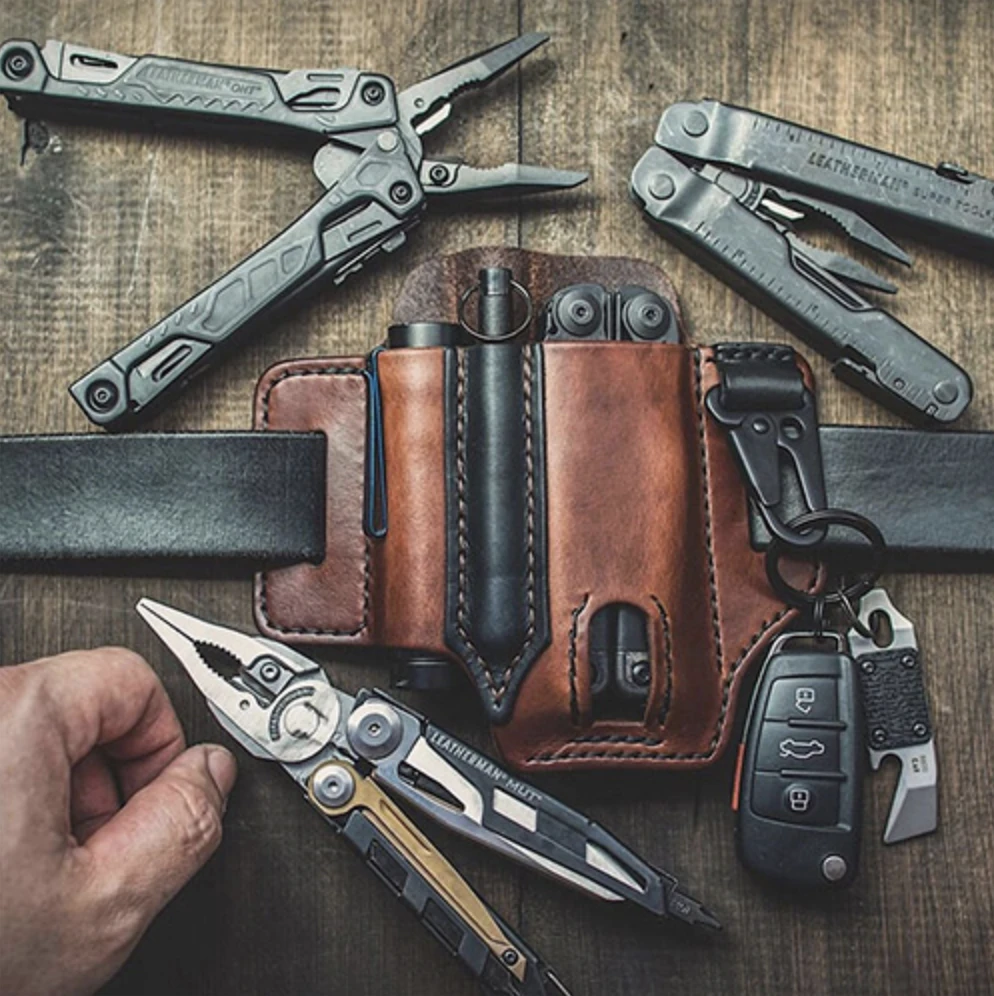 Buy 2 Free Shipping-EDC Multitool Leather Sheath