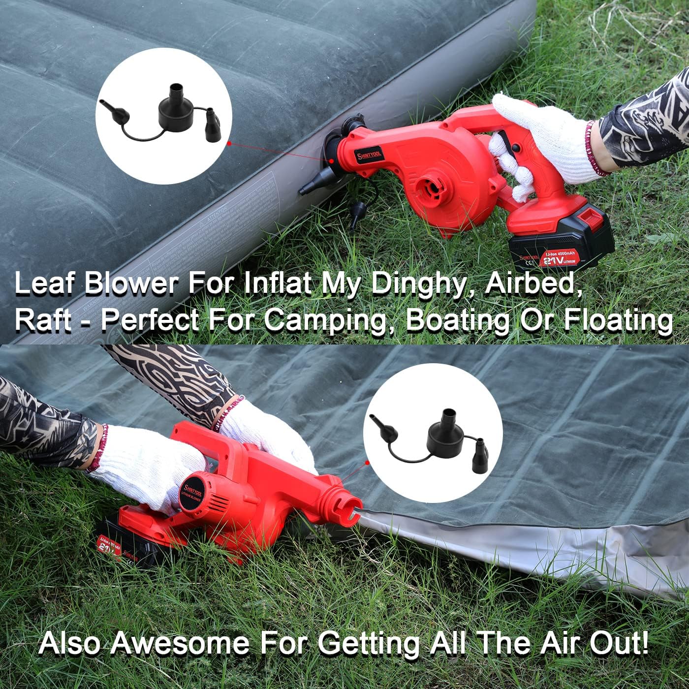 【🔥Big Sale🔥】Mini Hair Dryer Black, 2 in 1 Cordless Small Hair Dryer with 21v Lithium Battery, for Airing, Blowing Leaves, Removing Dust and Small Debris, Cars, Computer Hosts, Hard-to-Clean Corners