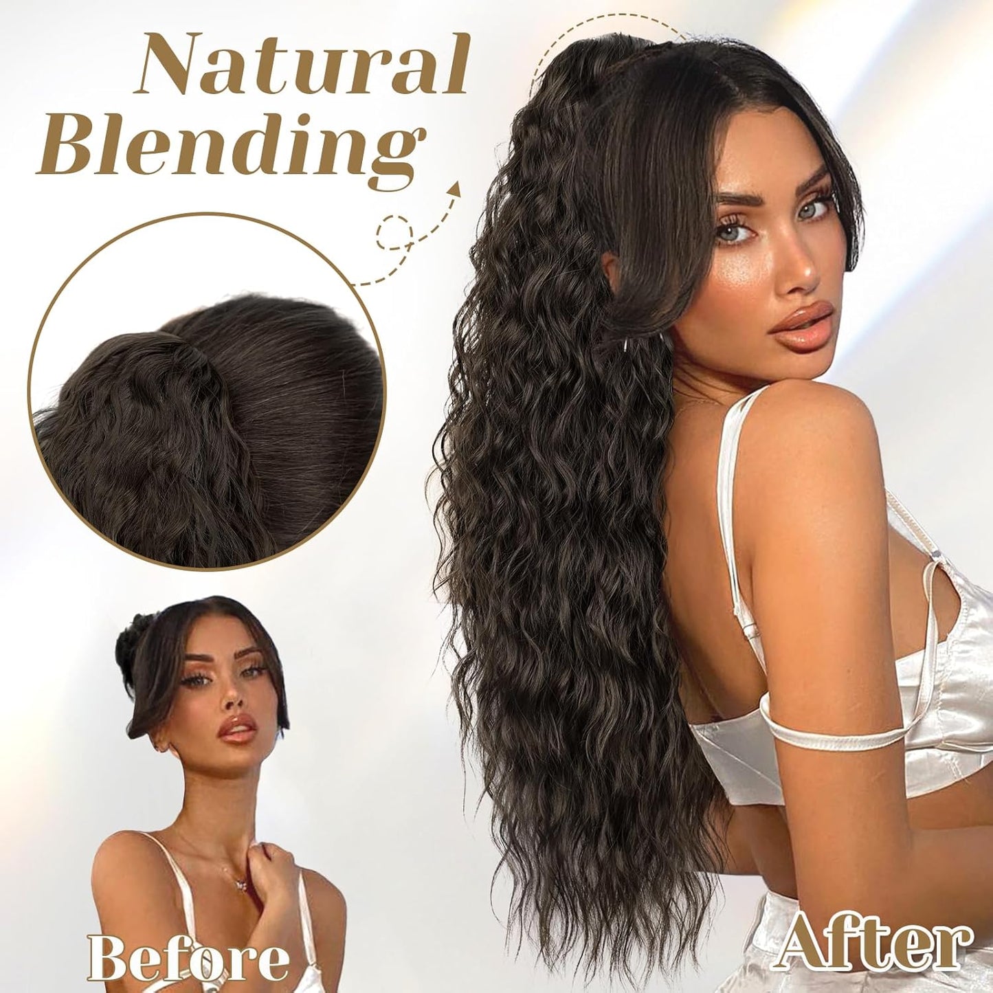 ✨Mega Curly Ponytail – Get Instant Glam and Gorgeous Volume! 🔥