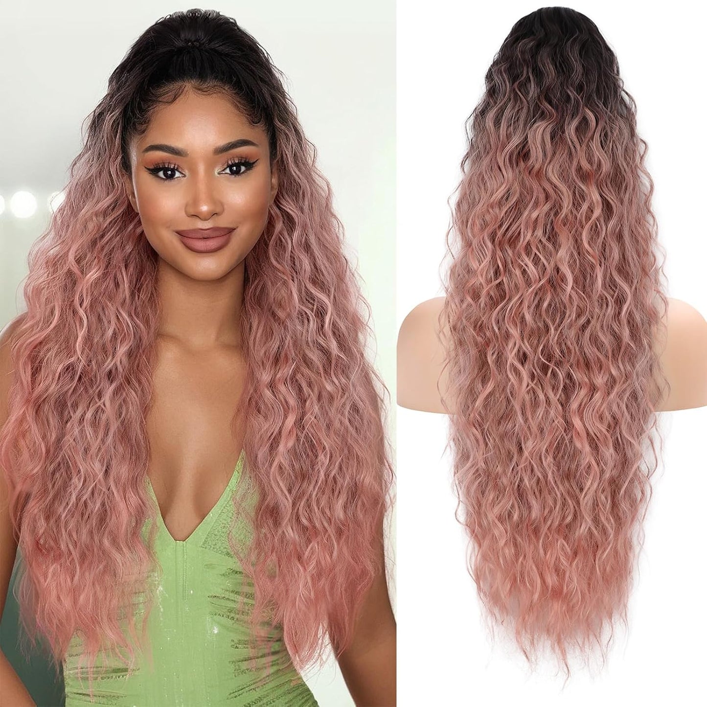 ✨Mega Curly Ponytail – Get Instant Glam and Gorgeous Volume! 🔥