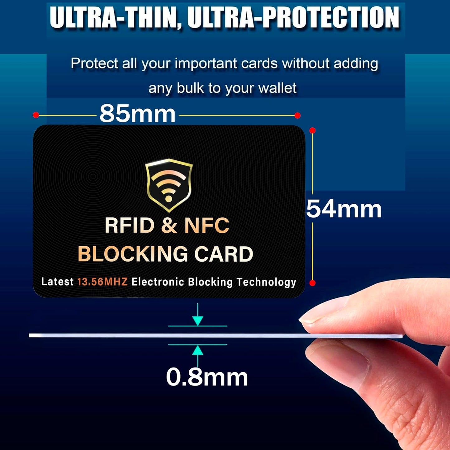 SynTech RFID Blocking Card – Protects Your Entire Wallet from Scanners & Digital Theft (Black)
