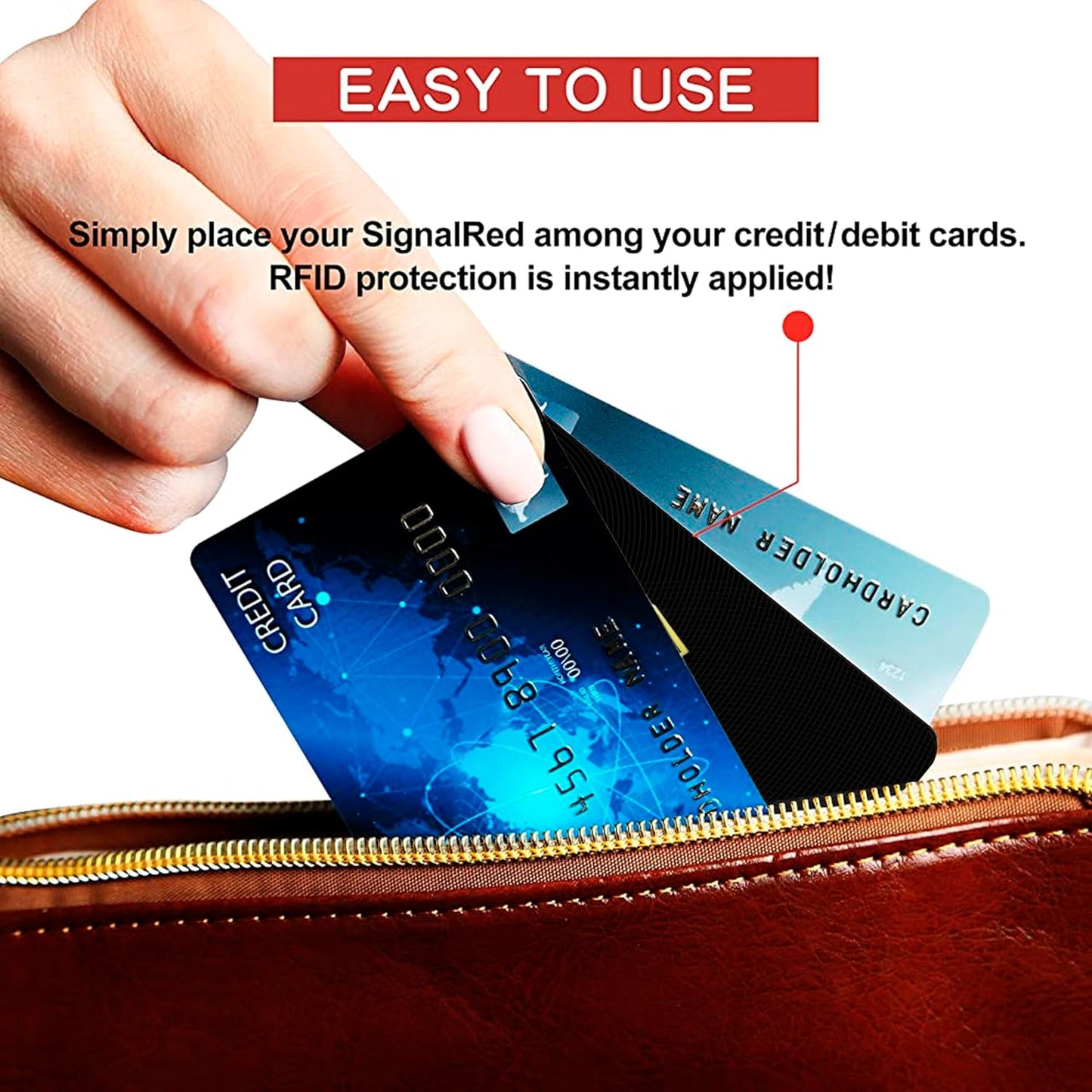 SynTech RFID Blocking Card – Protects Your Entire Wallet from Scanners & Digital Theft (Black)