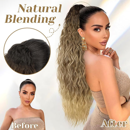 ✨Mega Curly Ponytail – Get Instant Glam and Gorgeous Volume! 🔥