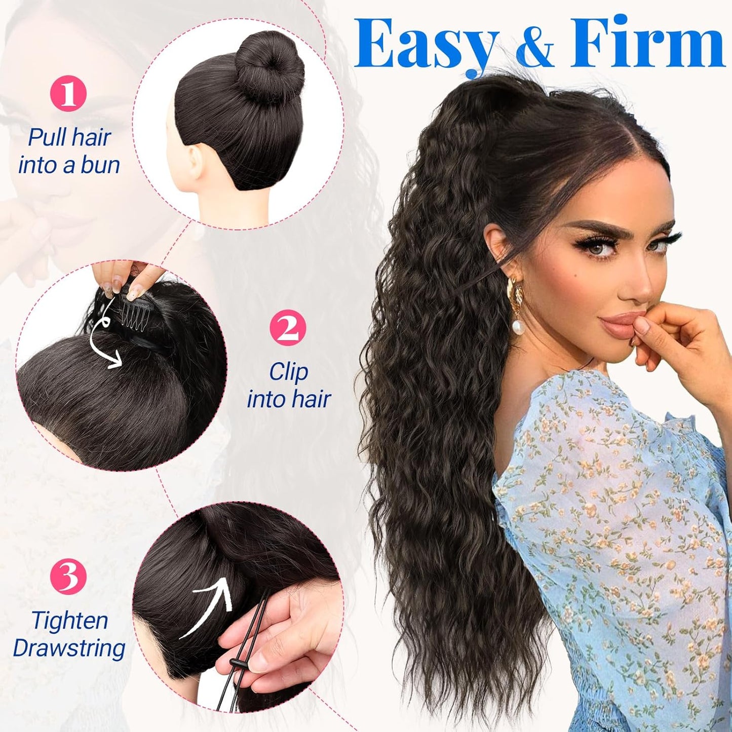 ✨Mega Curly Ponytail – Get Instant Glam and Gorgeous Volume! 🔥