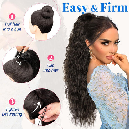 ✨Mega Curly Ponytail – Get Instant Glam and Gorgeous Volume! 🔥
