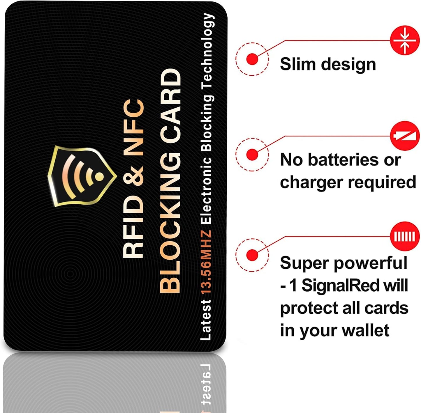 SynTech RFID Blocking Card – Protects Your Entire Wallet from Scanners & Digital Theft (Black)