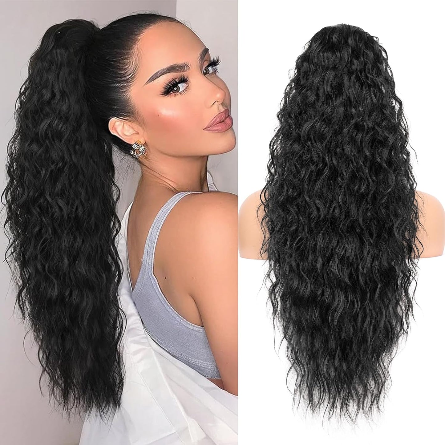 ✨Mega Curly Ponytail – Get Instant Glam and Gorgeous Volume! 🔥