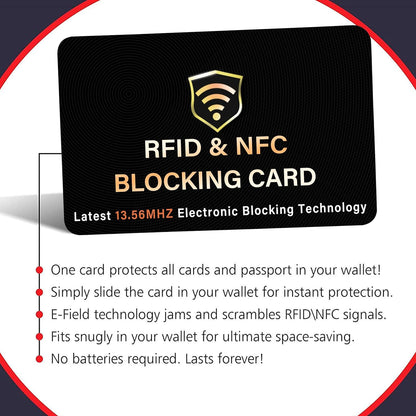 SynTech RFID Blocking Card – Protects Your Entire Wallet from Scanners & Digital Theft (Black)