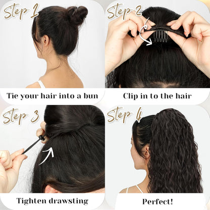 ✨Mega Curly Ponytail – Get Instant Glam and Gorgeous Volume! 🔥