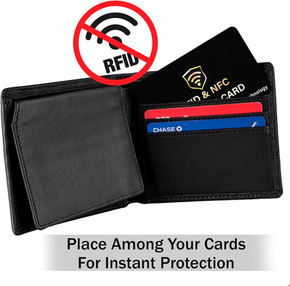 SynTech RFID Blocking Card – Protects Your Entire Wallet from Scanners & Digital Theft (Black)