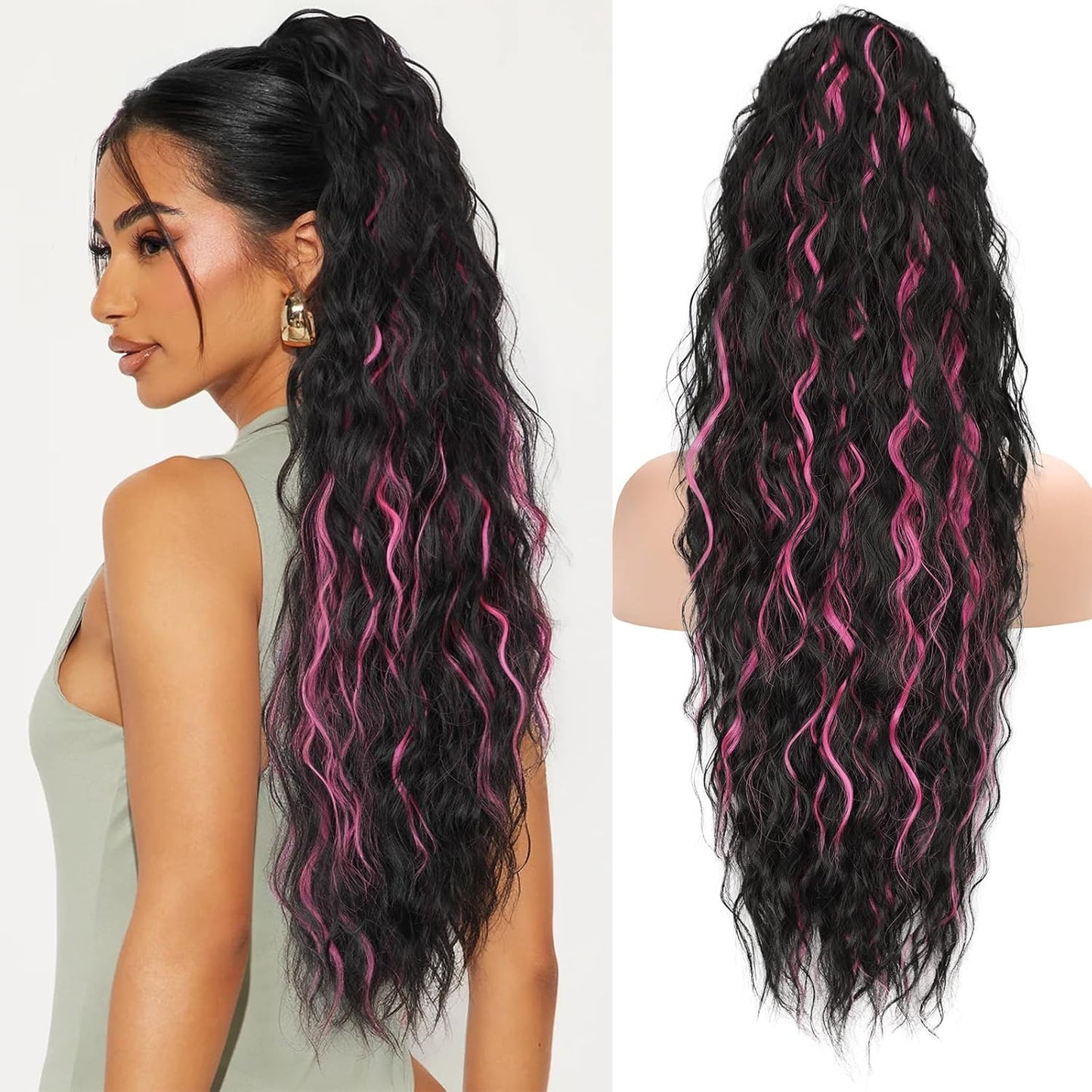 ✨Mega Curly Ponytail – Get Instant Glam and Gorgeous Volume! 🔥