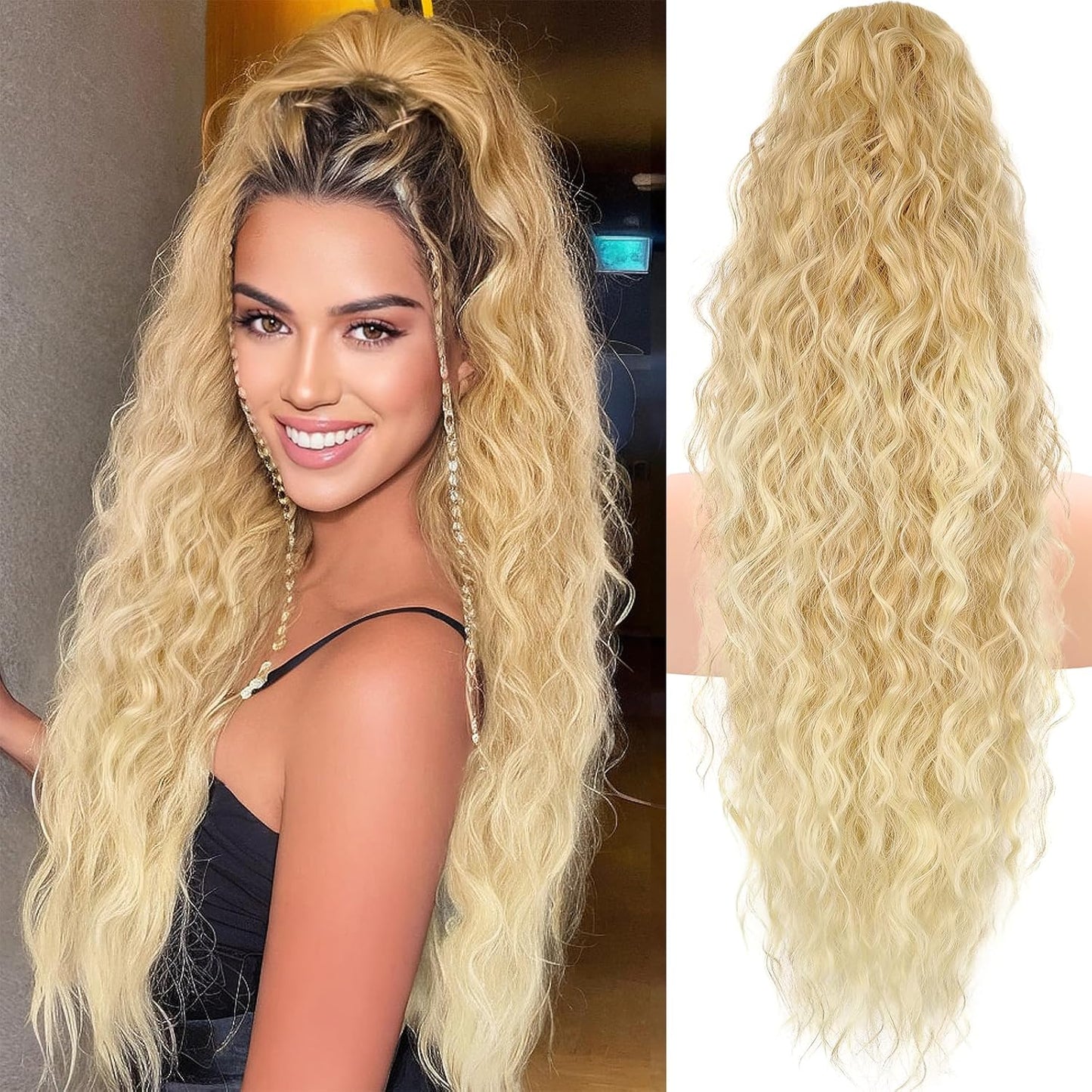 ✨Mega Curly Ponytail – Get Instant Glam and Gorgeous Volume! 🔥